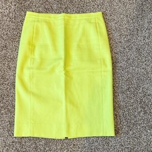 J crew Women's Bright lime green  Pencil Skirt